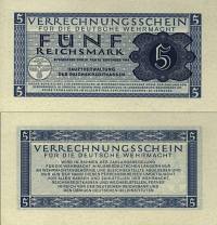 *5 Reichsmark Nemecko 1944, Wehrmacht, DWM-09 UNC - Kliknutím na obrázok zatvorte -